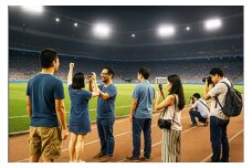 試合後ピッチサイドウォーク