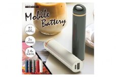 【アイボリー】スティック型モバイルバッテリー 3000mAhPG-LBJ30A