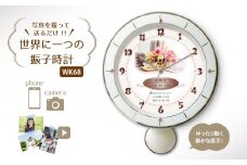 【WK68】写真で作る・オリジナル記念品時計／壁掛け電波振子時計