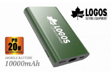 LOGOSモバイルバッテリー 10000mAh PD20W対応 LG-LP124G【グリーン】