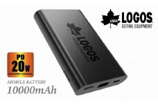 LOGOSモバイルバッテリー 10000mAh PD20W対応 LG-LP124K【ブラック】