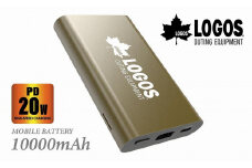 LOGOSモバイルバッテリー 10000mAh PD20W対応 LG-LP124T【カーキ】