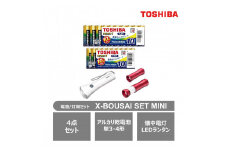 東芝 防災グッズ アルカリ乾電池単3・4形 懐中電灯 LEDランタン付ライト X-BOUSAI SET MINI