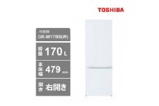 東芝　冷蔵庫【標準設置費込み】　170L　2ドア　右開き　冷凍冷蔵庫　GR-W17BS(W)