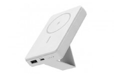 モバイルバッテリー 5000mAh MagSafe対応 ワイヤレス充電器【ホワイト】