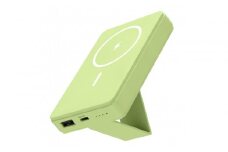 モバイルバッテリー 5000mAh MagSafe対応 ワイヤレス充電器【ピクニックグリーン】