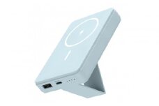 モバイルバッテリー 5000mAh MagSafe対応 ワイヤレス充電器【ベビーブルー】
