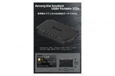 PUレザーポーチ（黒）付き USB4 ポータブルSSD　4TB