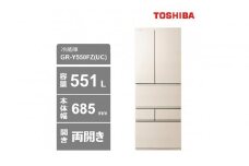 東芝　冷蔵庫【標準設置費込み】　551L　6ドア　両開き　冷凍冷蔵庫　GR-Y550FZ(UC)