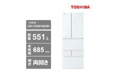 東芝　冷蔵庫【標準設置費込み】　551L　6ドア　両開き　冷凍冷蔵庫　GR-Y550FH(EW)