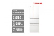 東芝　冷蔵庫【標準設置費込み】　595L　6ドア　両開き　冷凍冷蔵庫　GR-Y600XFS(TW)