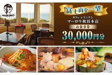 カフェ ・ レストラン　秋谷本店限定 お食事券 1000円 × 30枚 チケット デート デザート おしゃれ コーヒー 横須賀【マーロウ】 [AKAF011]