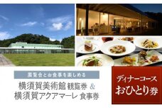 横須賀美術館観覧券・レストランアクアマーレ食事券（ディナーコース/おひとり券）【横須賀美術館】 [AKBX002]