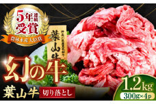 葉山牛 切り落とし300g×4パック 計1.2kg 小分け 牛肉 切り落とし 横須賀 冷凍 【株式会社羽根】 [AKAG003]
