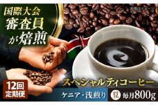 【全12回定期便】コーヒー豆 自家焙煎 浅煎り ケニア 200g×4 TSUKIKOYA COFFEE ROASTER ツキコヤ 珈琲 こだわり 横須賀【株式会社RUINS】 [AKAD021]