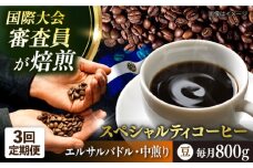 【全3回定期便】コーヒー豆 自家焙煎 中煎り エルサルバドル 200g×4 TSUKIKOYA COFFEE ROASTER ツキコヤ 珈琲 こだわり 横須賀【株式会社RUINS】 [AKAD028]