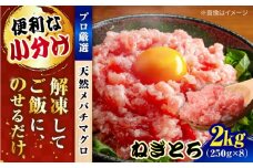 まぐろ ねぎとろ 約2kg（約250g×8パック） 鮪 マグロ 魚 ネギトロ 横須賀【横須賀商工会議所 おもてなしギフト事務局（本まぐろ直売所 横須賀本店）】 [AKAK006]