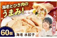 【テレビで紹介されました！】冷凍 海老 水餃子 60個【横須賀商工会議所 おもてなしギフト事務局（上海亭）】 [AKED005]