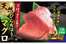 【全3回定期便】天然 まぐろ 冷凍ぶっこみブロック約2kg 鮪 マグロ 刺身 冷凍 横須賀【横須賀商工会議所 おもてなしギフト事務局（本まぐろ直売所 横須賀本店）】 [AKAK023]