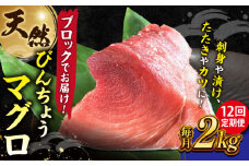 【全12回定期便】天然 まぐろ 冷凍ぶっこみブロック約2kg 鮪 マグロ 刺身 冷凍 横須賀【横須賀商工会議所 おもてなしギフト事務局（本まぐろ直売所 横須賀本店）】 [AKAK025]