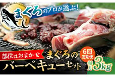 【全6回定期便】まぐろ おまかせバーベキューセット 冷凍約3kg 鮪 マグロ BBQ 魚 横須賀【横須賀商工会議所 おもてなしギフト事務局（本まぐろ直売所 横須賀本店）】 [AKAK033]