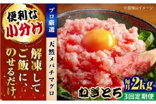 【全3回定期便】まぐろ ねぎとろ 約2kg（約250g×8パック） 鮪 マグロ 魚 ネギトロ 横須賀【横須賀商工会議所 おもてなしギフト事務局（本まぐろ直売所 横須賀本店）】 [AKAK038]