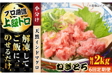 【全6回定期便】天然 まぐろ ねぎとろ 約2kg（約250g×8パック） 鮪 マグロ 魚 ネギトロ 横須賀【横須賀商工会議所 おもてなしギフト事務局（本まぐろ直売所 横須賀本店）】 [AKAK048]