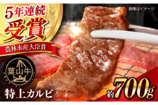 【数量限定】 葉山牛 特上カルビ 焼肉用 計約700g（約350g×2pc） 焼肉 やきにく 焼き肉 牛肉 かるび カルビ バーベキュー 和牛 ブランド 絶品 高級 極上 人気 おすすめ オススメ 葉山牛 神奈川県 横須賀市 冷凍【ヨコスカマルシェ・koshikiya（株）】 [AKGO006]