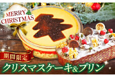 【先行予約】【着日指定可】クリスマスケーキとパーティープリン【マーロウ】 [AKAF118]