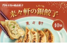 来々軒の銀（しろがね）餃子 40個  惣菜 おかず 中華 【横須賀商工会議所　おもてなしギフト事務局（来々軒）】ぎょうざ 餃子 ギョーザ レトルト 冷凍 ギョウザ 簡単 本格 横須賀 [AKFQ002]
