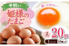 飼い方にこだわり餌にこだわった「姫様のたまご」 20個 卵 たまご 【横須賀商工会議所　おもてなしギフト事務局（岩沢ポートリー）】 [AKET007]
