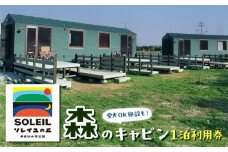 ソレイユの丘 森のキャビン宿泊チケット トレーラーキャビン1泊分 宿泊【株式会社日比谷花壇】 [AKBO015]