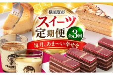 【全3回定期便】毎月甘〜い幸せを スイーツ 定期便 スイーツ 定期 ケーキ プリン 横須賀 [AKZZ019]