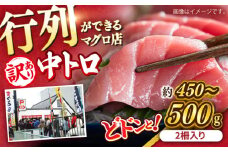 【訳あり】天然 まぐろ 中トロ メバチ （約450〜500g（2柵入り））天然まぐろ 天然マグロ まぐろ 鮪 刺身 柵 冷凍 【横須賀商工会議所 おもてなしギフト事務局（本まぐろ直売所 横須賀本店）】 [AKAK090] 1万円 10000円