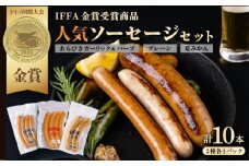 人気ソーセージ（プレーン・夏みかん・あらびきガーリックハーブ）詰め合わせセット 【有限会社横須賀松坂屋】 [AKCY003]