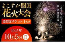【数量限定】横須賀市 よこすか開国花火大会 1名分 観覧 協賛チケット【一般社団法人横須賀市観光協会】 [AKHJ001]