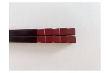 鎌倉彫　箸「市松」　朱　21.5cm | 雑貨 箸 伝統工芸 鎌倉彫工房 人気 おすすめ 木製 漆塗り 食卓 贈り物 ギフト 職人技 送料無料 神奈川 鎌倉
