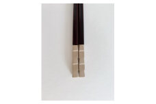 鎌倉彫　箸「市松」白　21.5cm