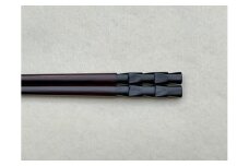 鎌倉彫　箸「市松」黒　23cm