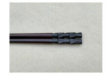 鎌倉彫　箸「市松」黒　21.5cm