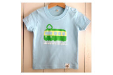 【ライトブルー・110】江ノ電キッズTシャツ