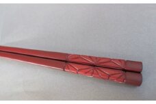 鎌倉彫青山工房の箸（麻の葉）長さ：21cm