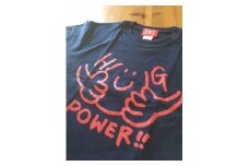 鎌倉ブランドの老舗「KAMAKULAX」の定番オリジナルHUG POWER ! Tシャツ【ネイビー】Sサイズ