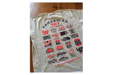 鎌倉ブランドの老舗「KAMAKULAX」の定番オリジナルALL LOGO Ｔシャツ【杢グレー】Sサイズ