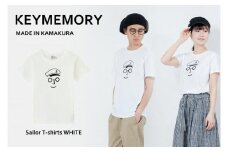 《3》【KEYMEMORY鎌倉】セーラー帽イラストTシャツ WHITE