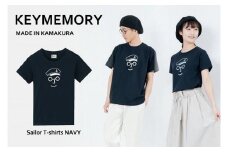 《1》【KEYMEMORY鎌倉】セーラー帽イラストTシャツ NAVY