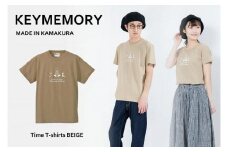 《2》【KEYMEMORY鎌倉】TIMEイラストTシャツBEIGE