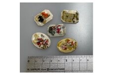 紫陽花のブローチ(スクエア)