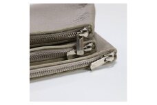 MASSTARD -MINIMAL LEATHER POUCH LARGE- GREIGE