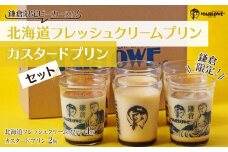 鎌倉ビーカー北海道フレッシュクリームプリン（4個）とカスタードプリン（2個）セット ｜ 菓子 スイーツ デザート プリン フレッシュ クリーム カスタード セット ギフト 手作り 洋菓子 ビーカー しっとり 食感 滑らか プレゼント 贈答 送料無料 神奈川 鎌倉